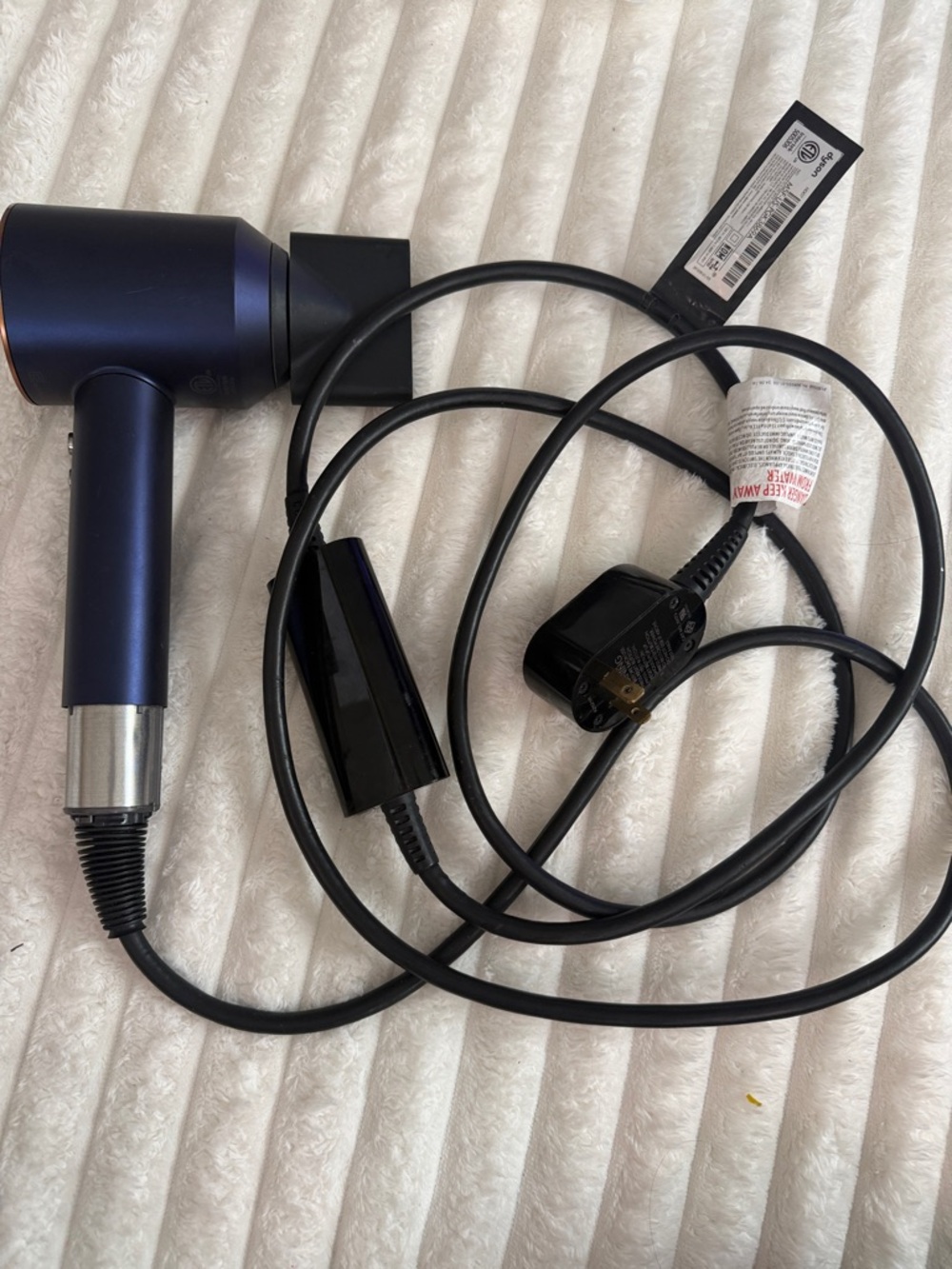 Dyson Midnight Blue Hair Dryer with Copper OBO